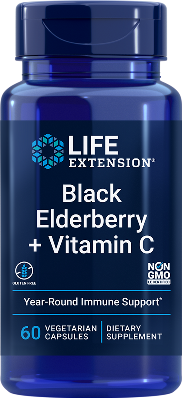 Black Elderberry + Vitamin C 60 vegetarian capsules