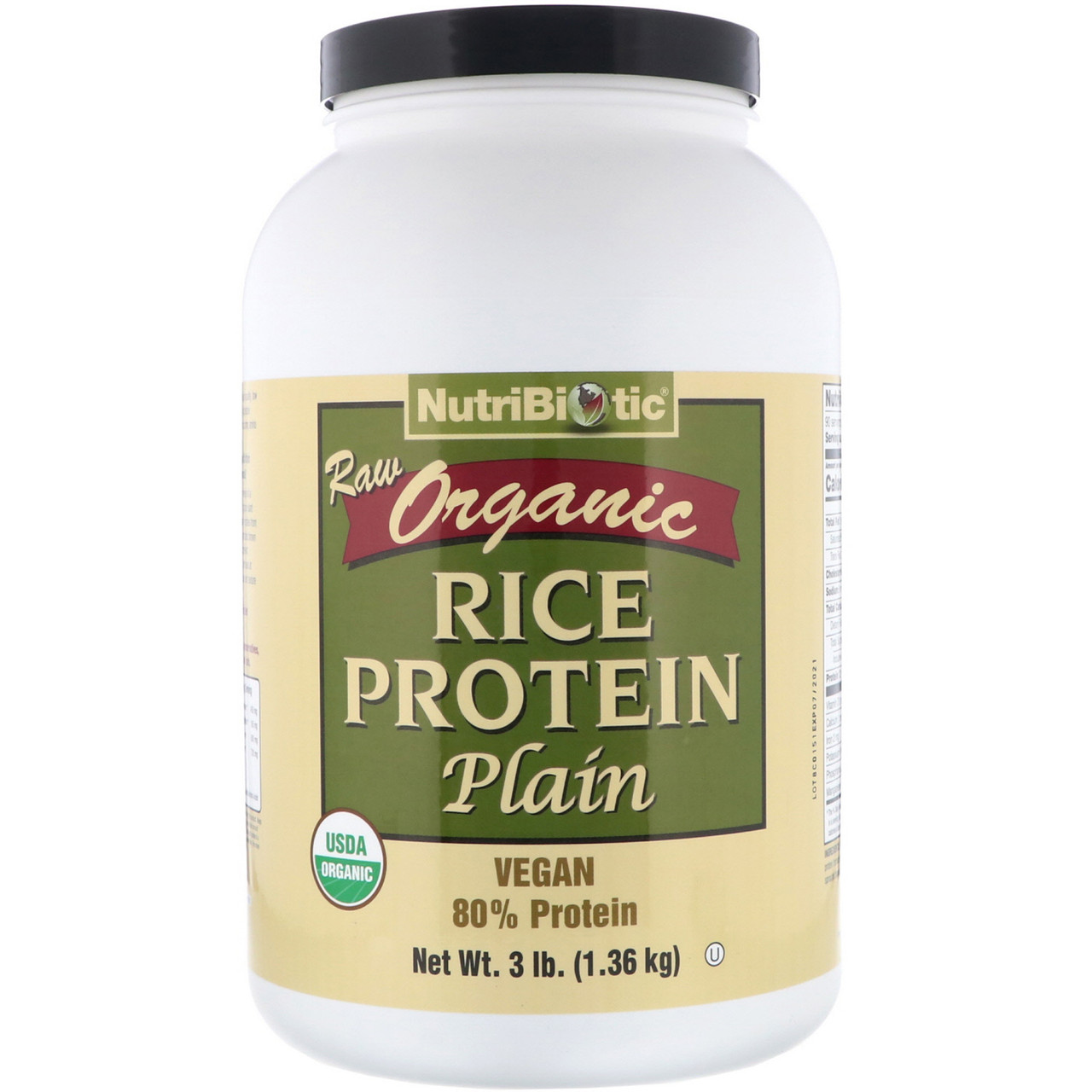 Organic Rice Protein Plain 3 Pound