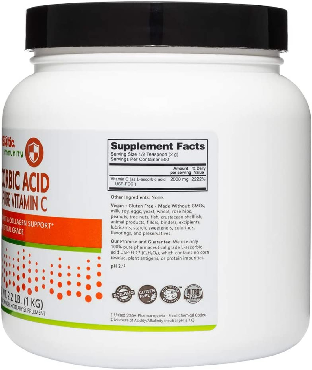 Ascorbic Acid 100% Pure Vitamin C - 2.2 Pounds