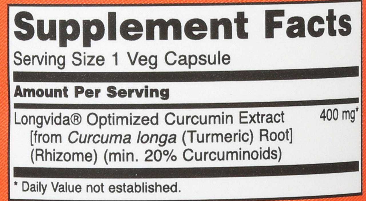 CurcuBrain 400 mg - 50 Veg Capsules