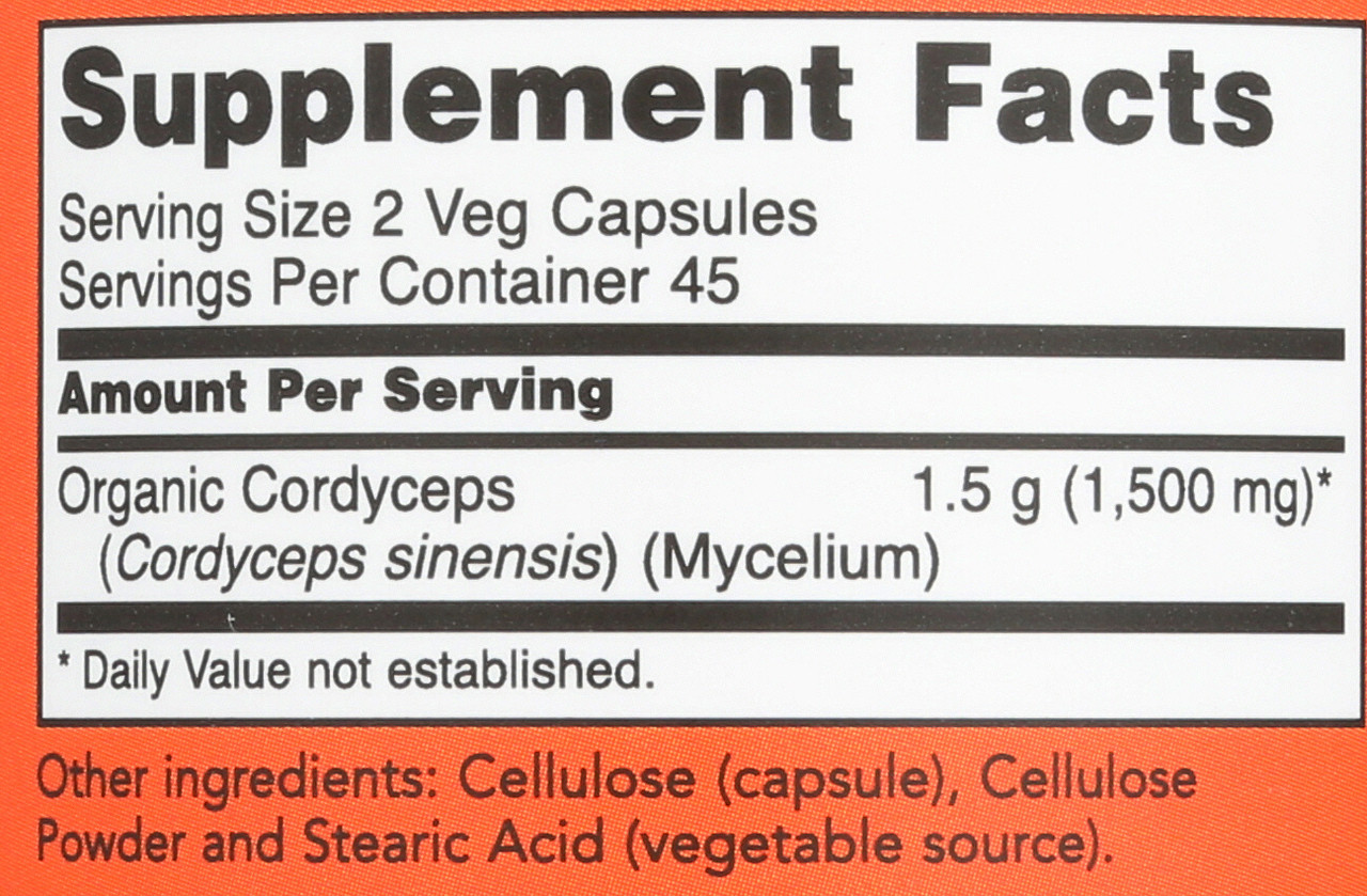 Cordyceps 750 mg - 90 Veg Capsules