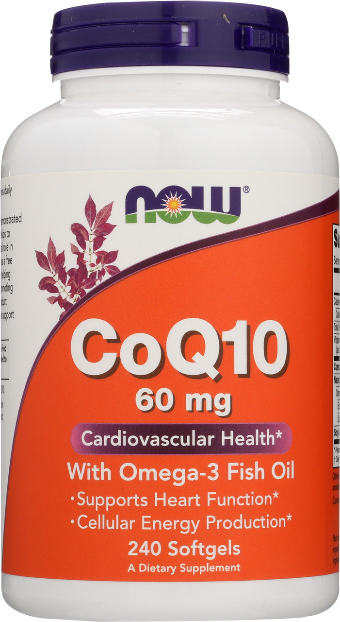 CoQ10 60 mg w/Omega 3 Fish Oils - 240 Softgels