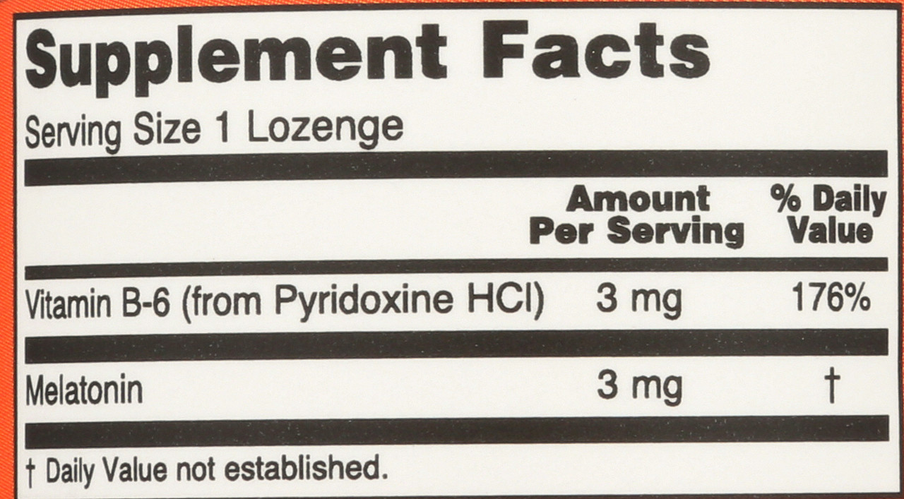 Melatonin 3 mg Chewable - 90 Lozenges