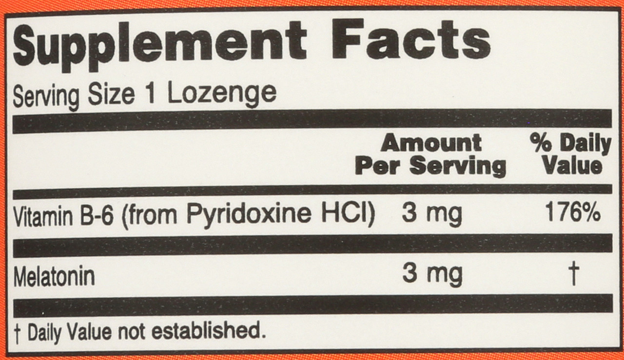 Melatonin 3 mg Chewable - 180 Lozenges