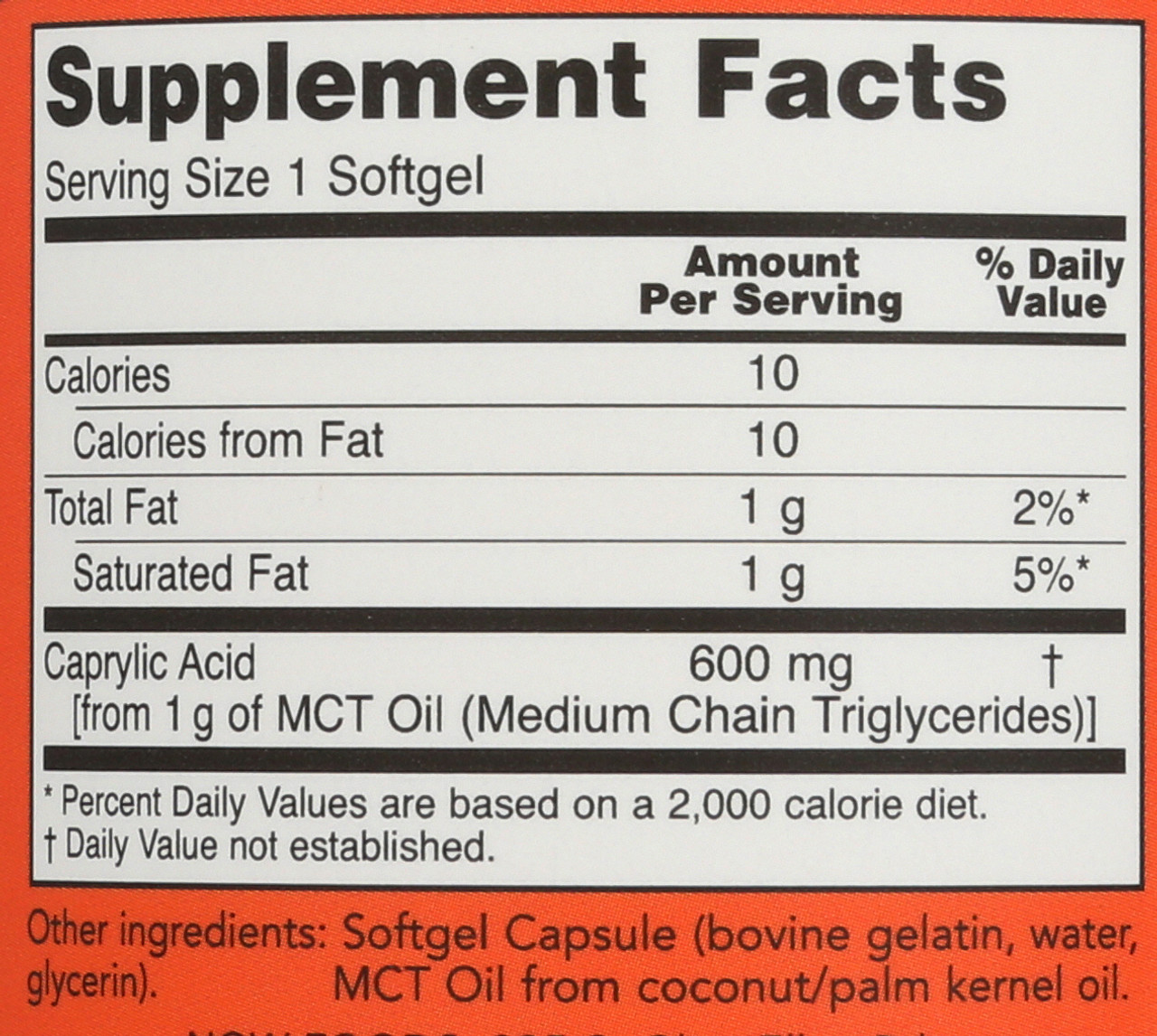 Caprylic Acid 600 mg - 100 Softgels