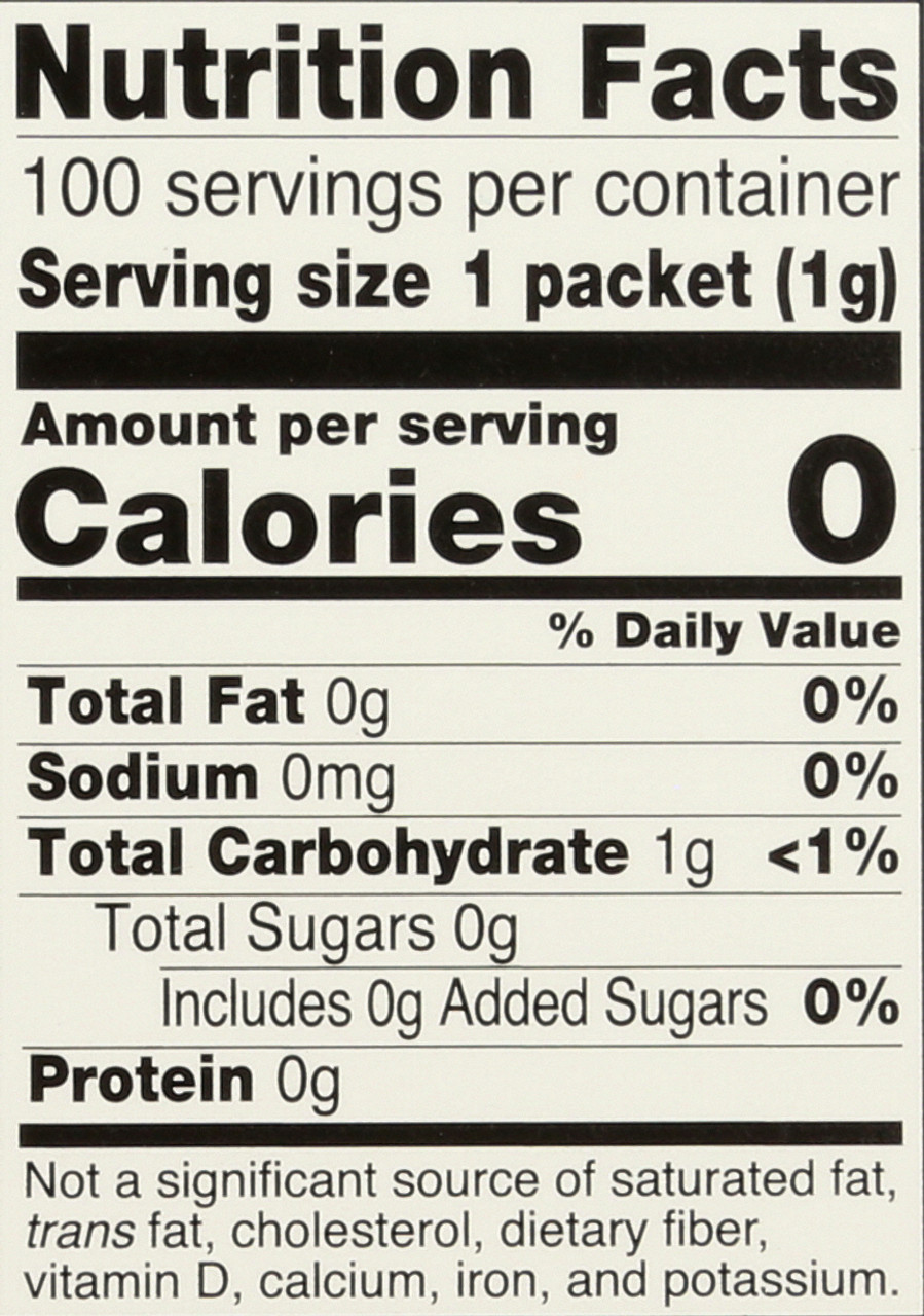 BetterStevia® Extract Packets - 100 Packets/Box