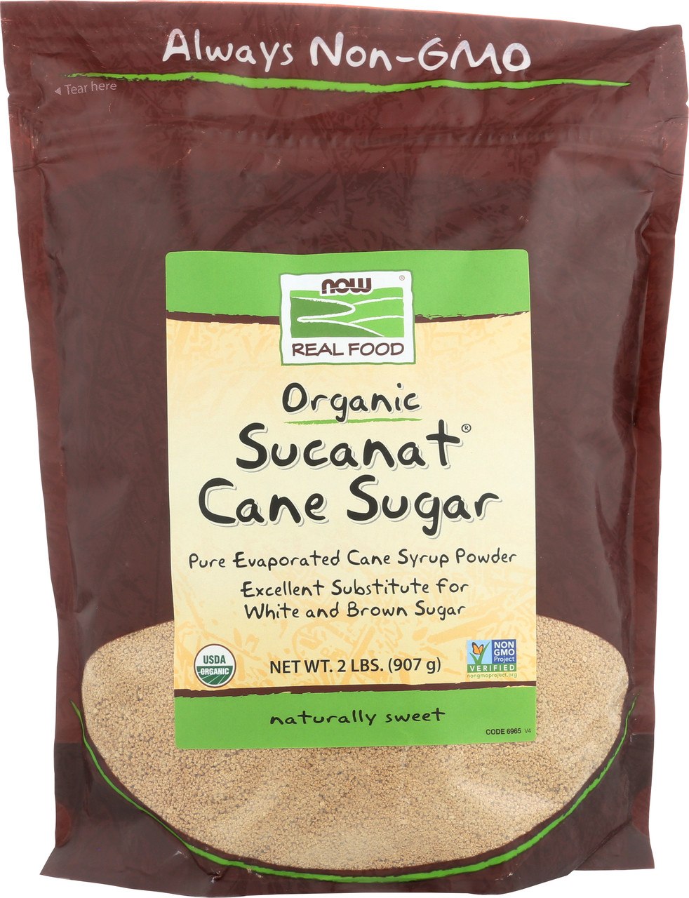 Sucanat® Cane Sugar, Certified Organic - 2 lb