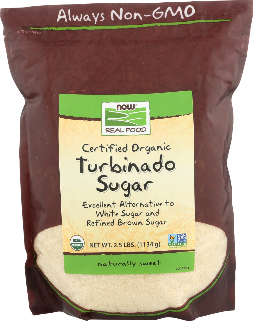 Turbinado Sugar, Certified Organic - 2.5 lbs.