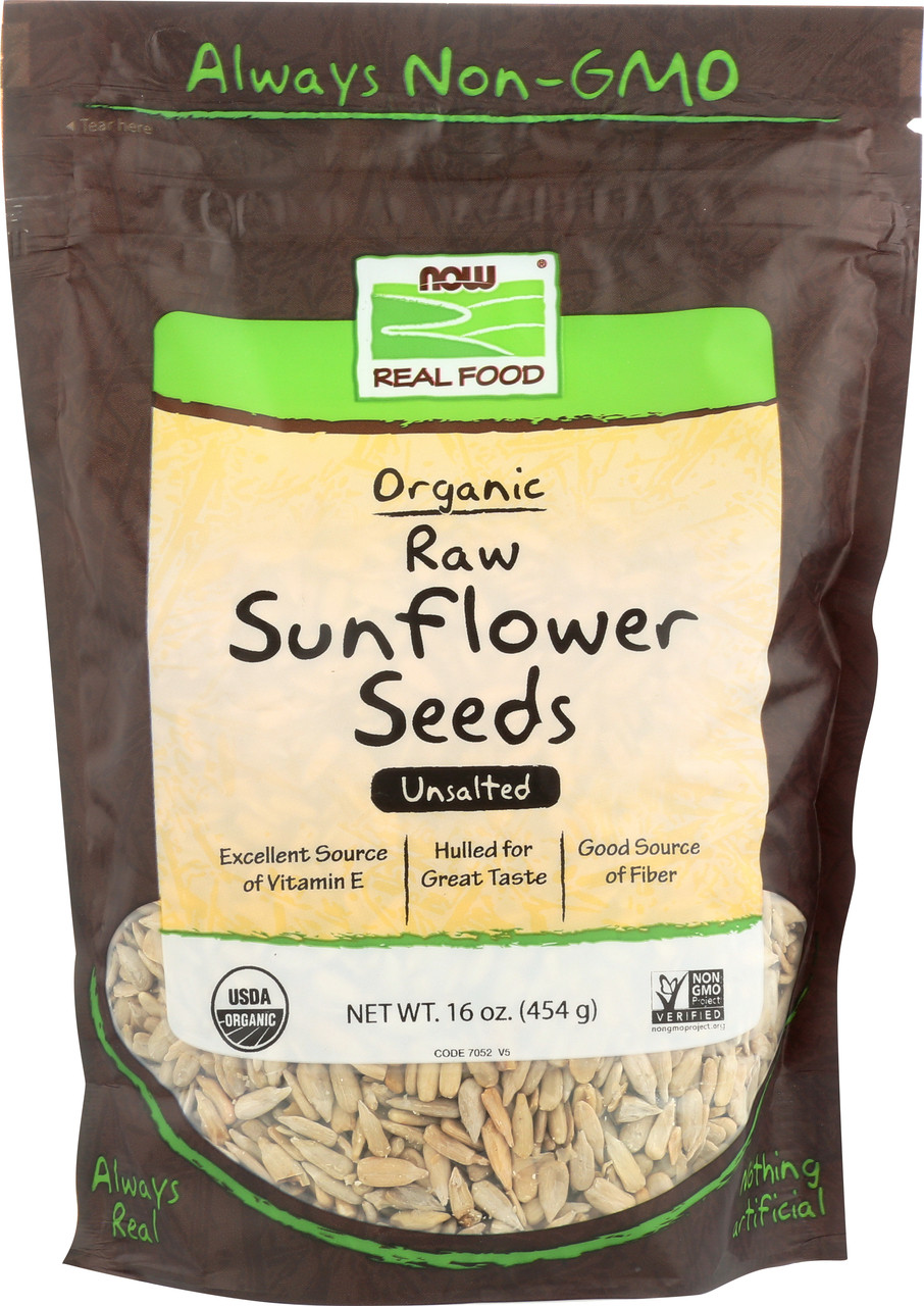 Sunflower Seeds, Certified Organic, Raw, Unsalted - 16 oz.