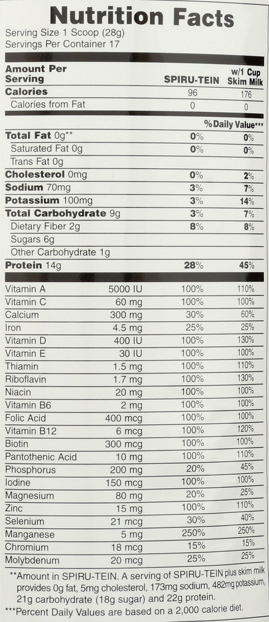 Spirutein (Spiru-tein) Chocolate 1.05 LB (K) 1.05