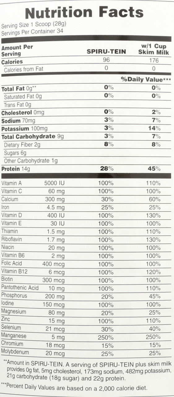 Spirutein (Spiru-tein) Chocolate 2.1 LB (K) 2.1