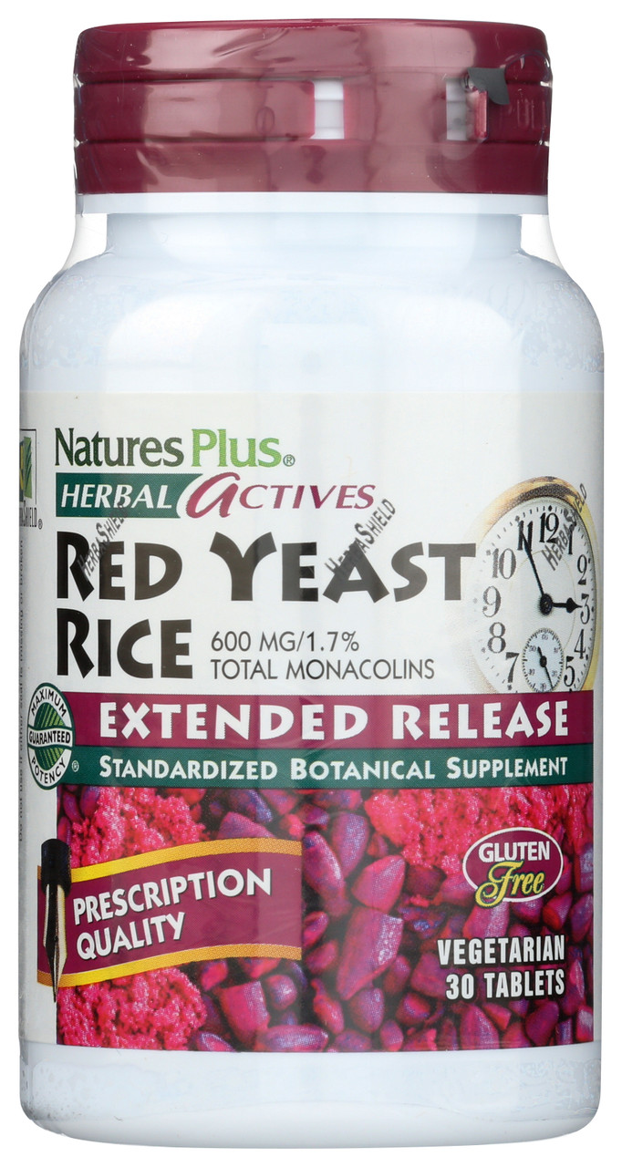 Herbal Actives Extended Release RED Yeast Rice 600mg 30