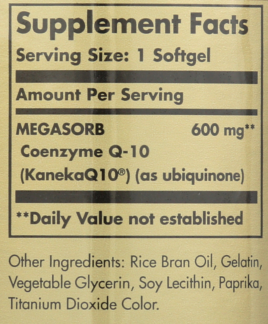 Megasorb CoQ-10 600mg 30 Softgels