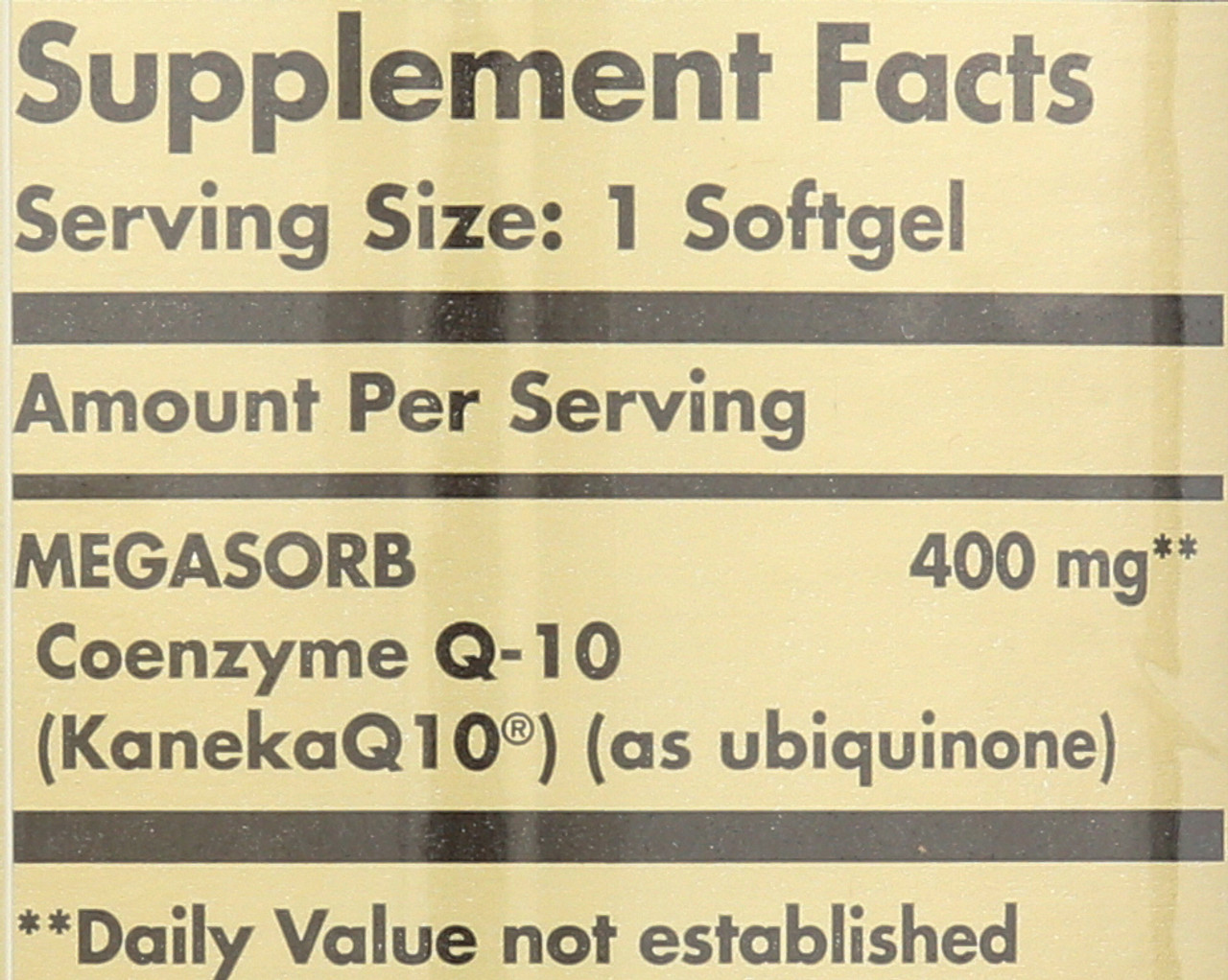 Megasorb CoQ-10 400mg 60 Softgels