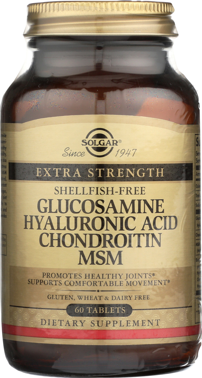 Glucosamine Hyaluronic Acid Chondroitin MSM Shellfish-Free 60 Tablets