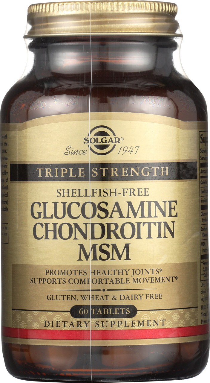 Triple Strength Glucosamine Chondroitin MSM Shellfish-Free 60 Tablets