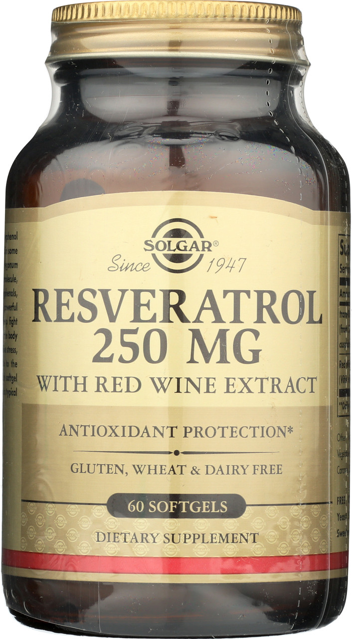 Resveratrol 250mg with Red Wine Extract 60 Softgels