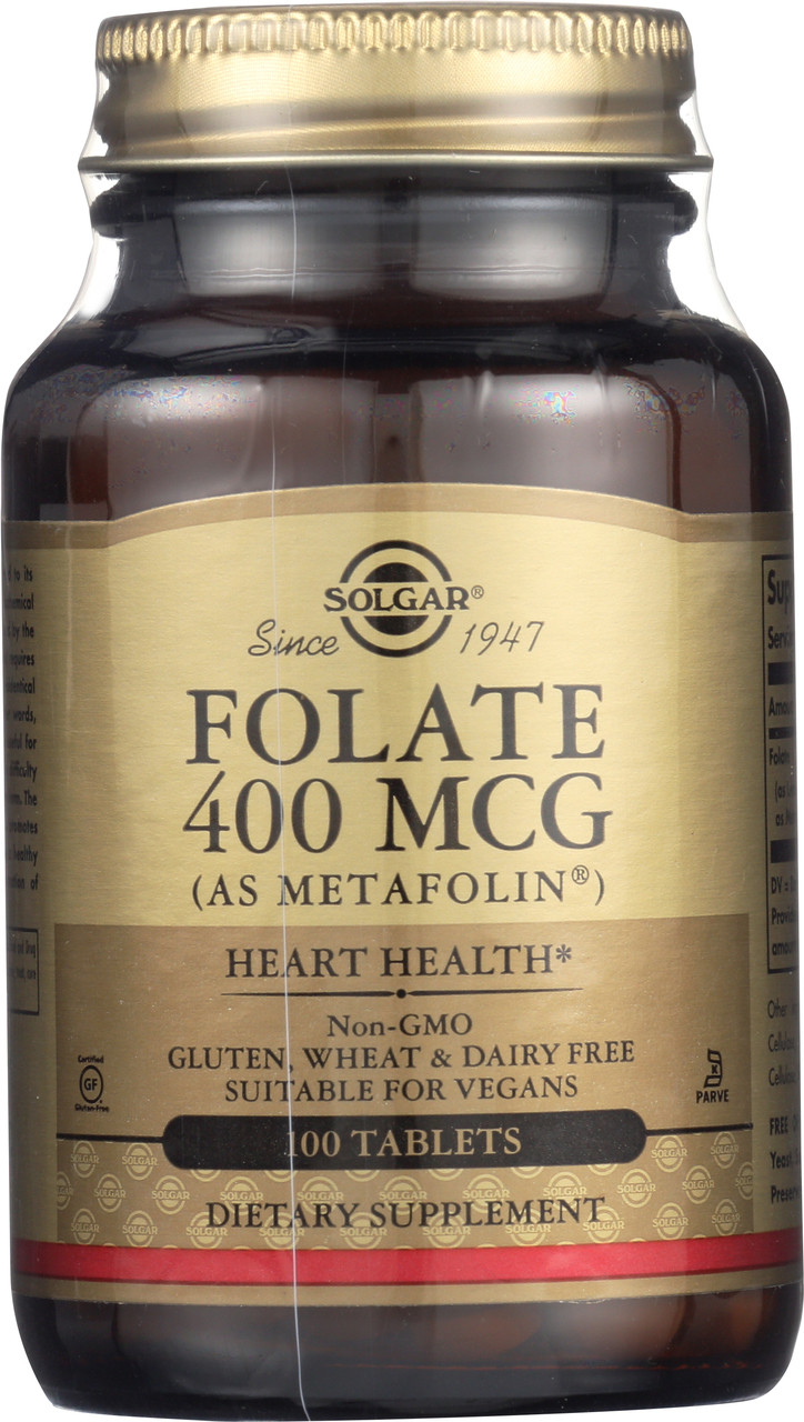 Folate 400mcg as Metafolin 100 Tablets
