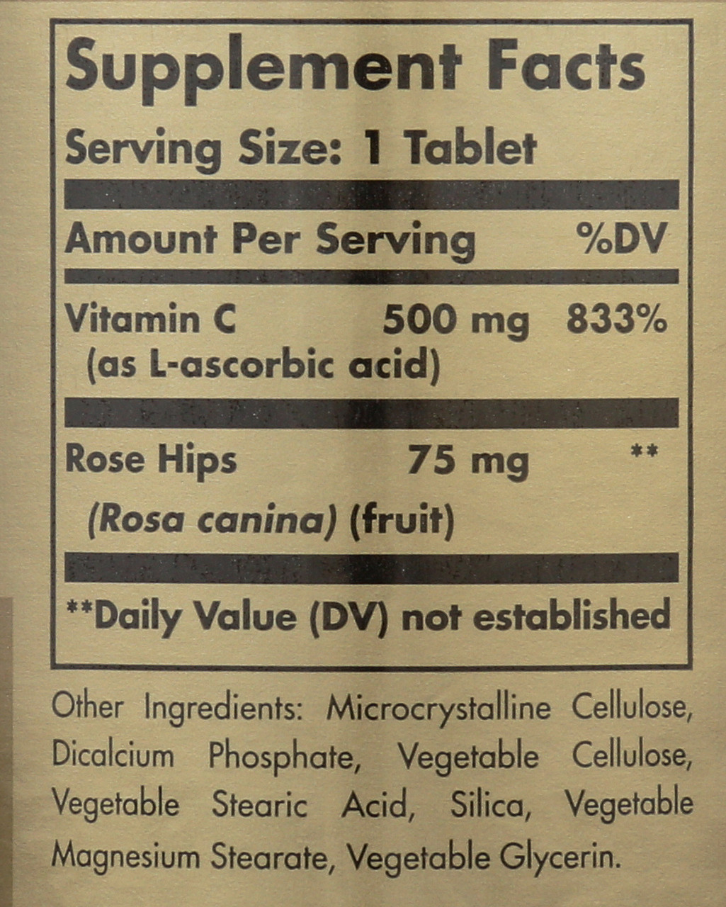 Vitamin C 500mg with Rose Hips 100 Tablets