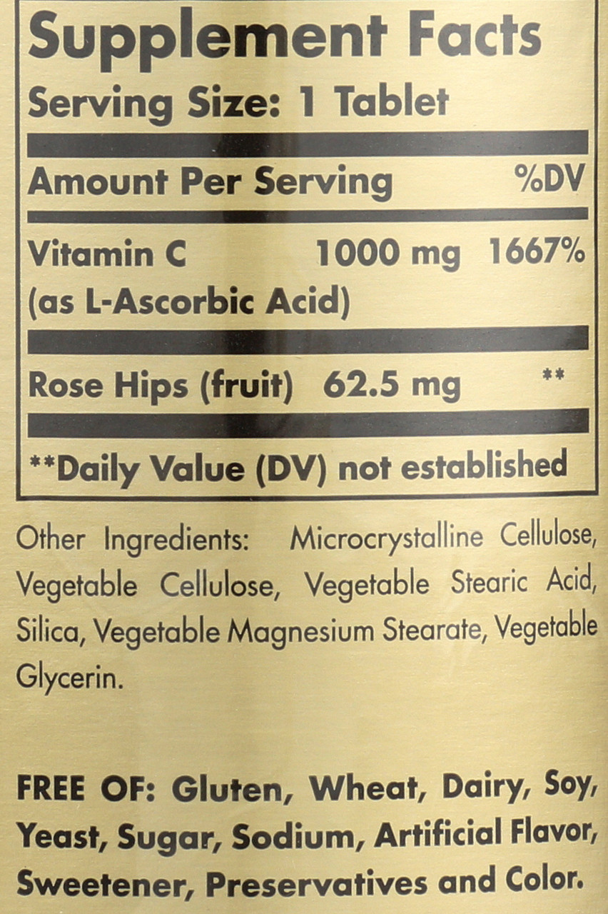 Vitamin C 1000mg with Rose Hips 100 Tablets
