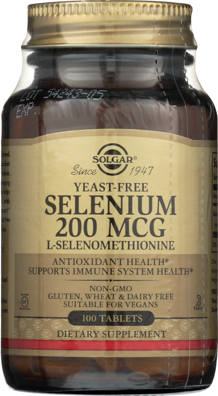 Yeast-Free Selenium 200mcg 100 Tablets