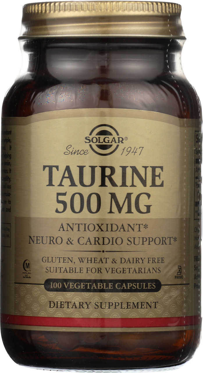 Taurine 500mg 100 Vegetable Capsules