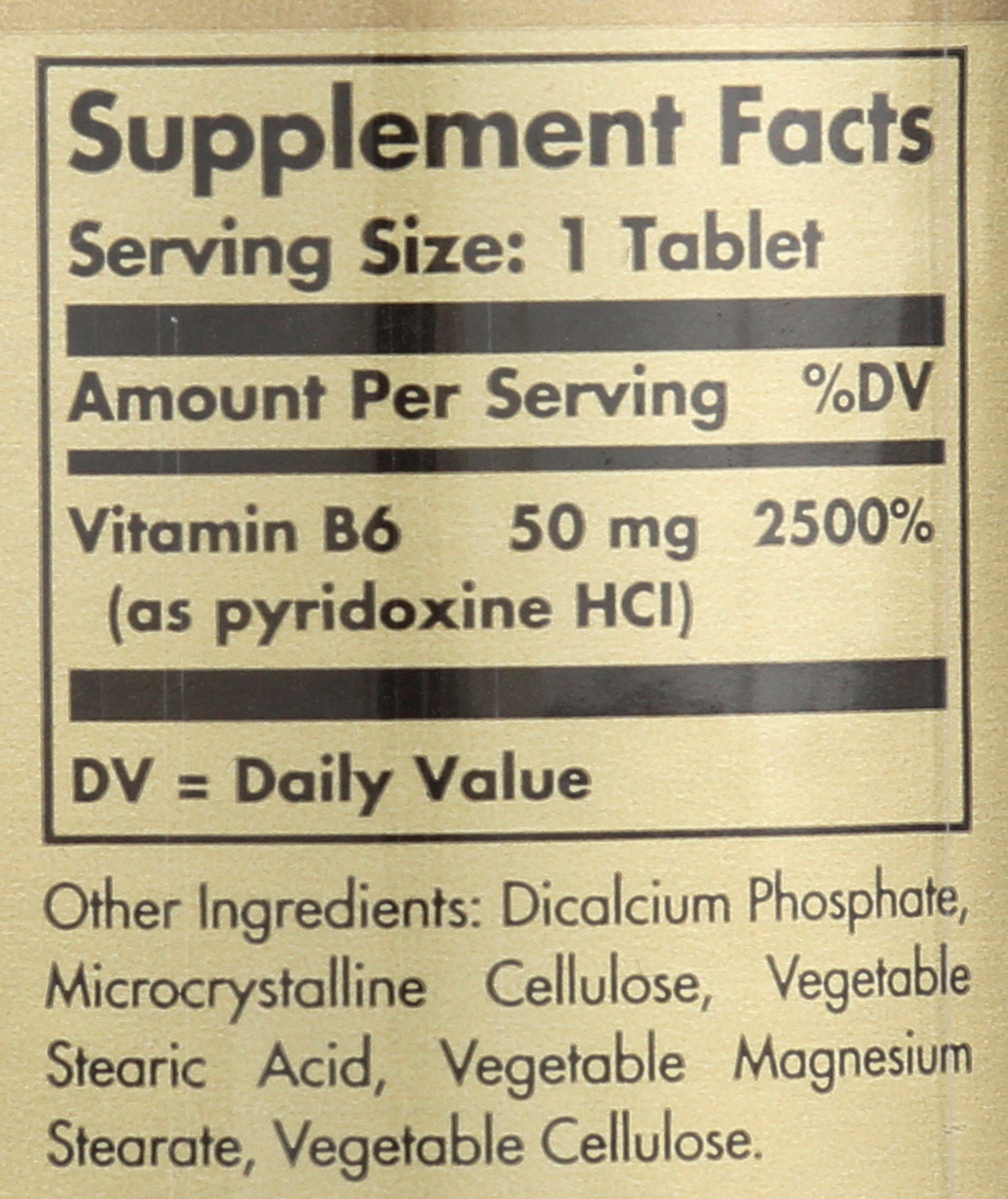 Vitamin B6 50mg 100 Tablets