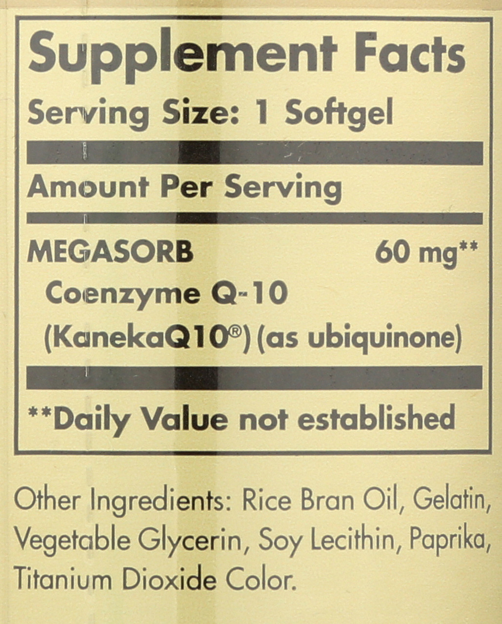 Megasorb CoQ-10 60mg 120 Softgels