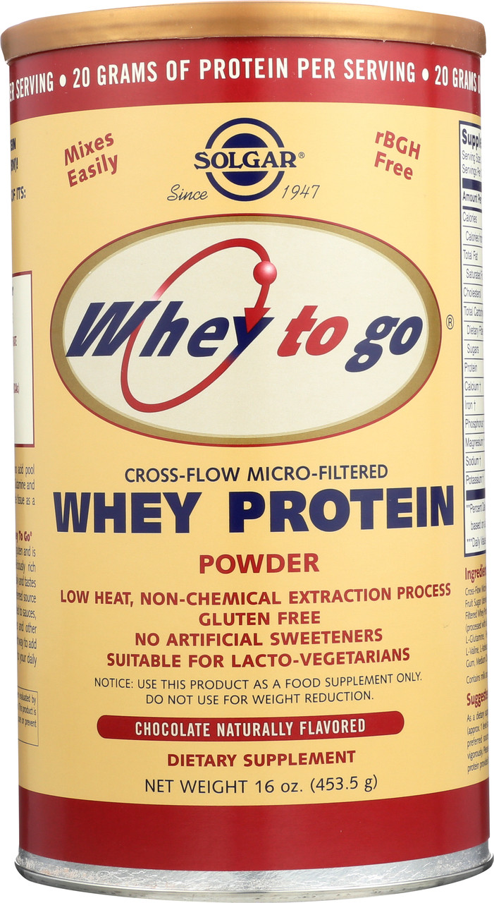 Whey To Go Protein Powder* Natural Chocolate Flavor 16 oz