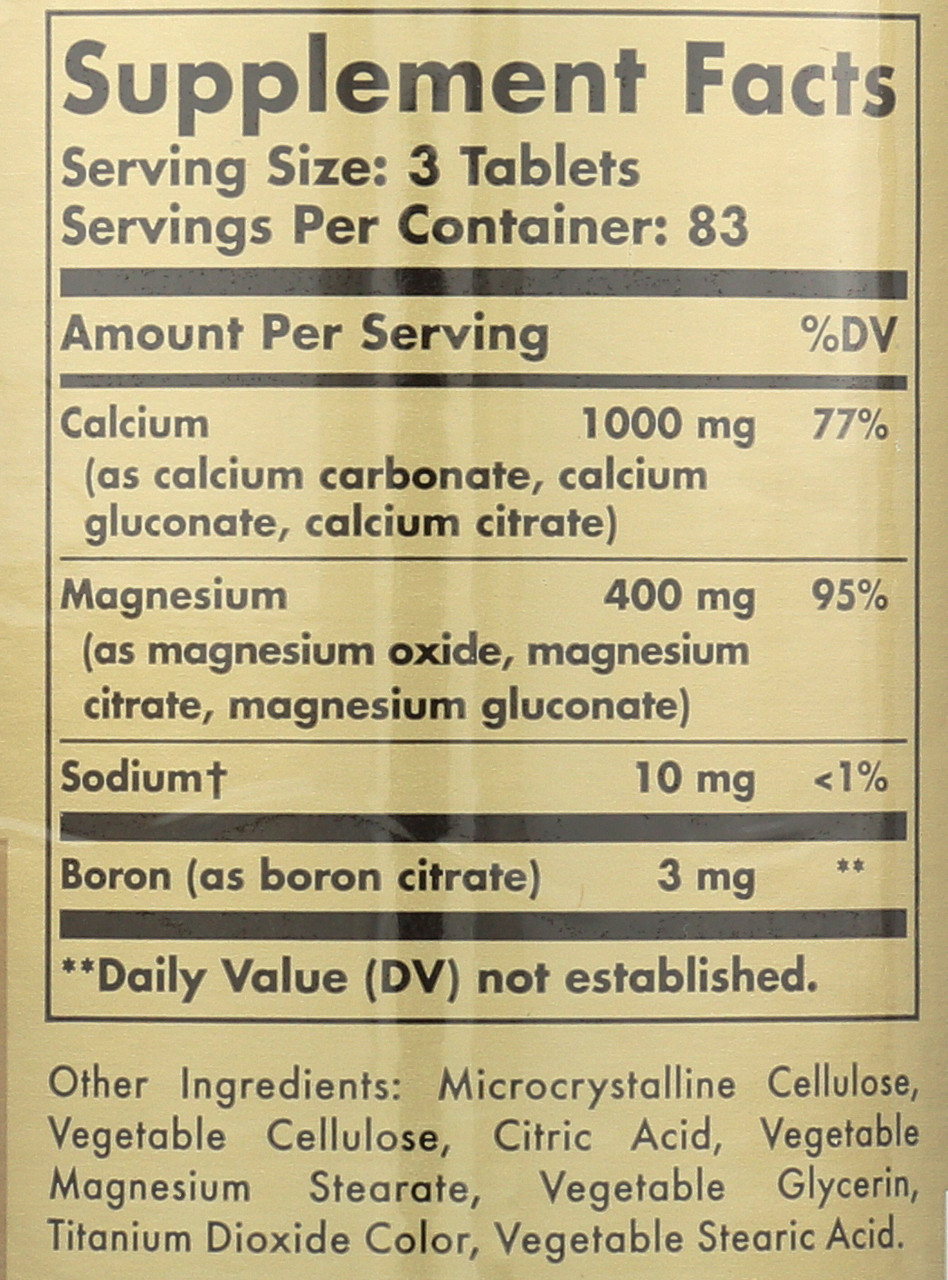 Calcium Magnesium Boron 250 Tablets