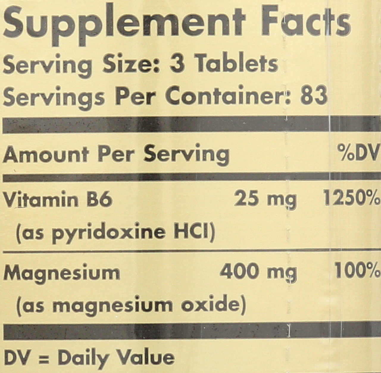 Magnesium with Vitamin B6 250 Tablets