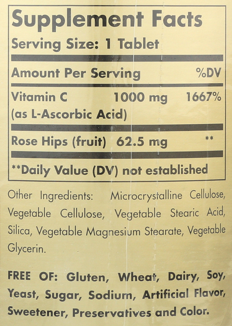 Vitamin C 1000mg with Rose Hips 250 Tablets
