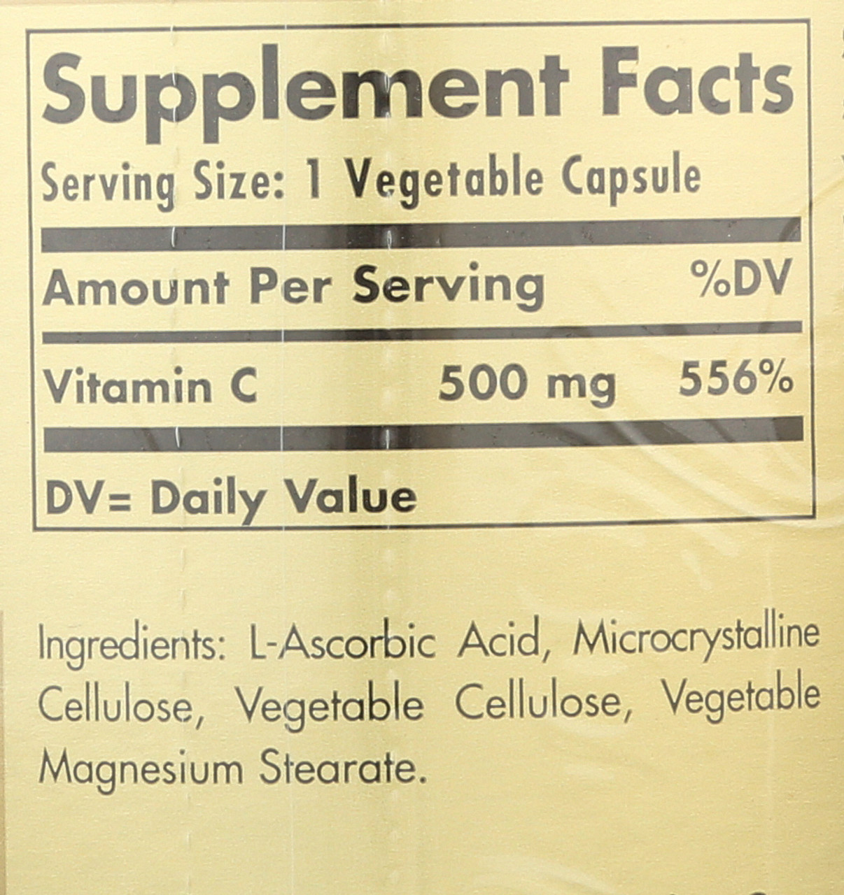 Vitamin C 500mg 250 Vegetable Capsules