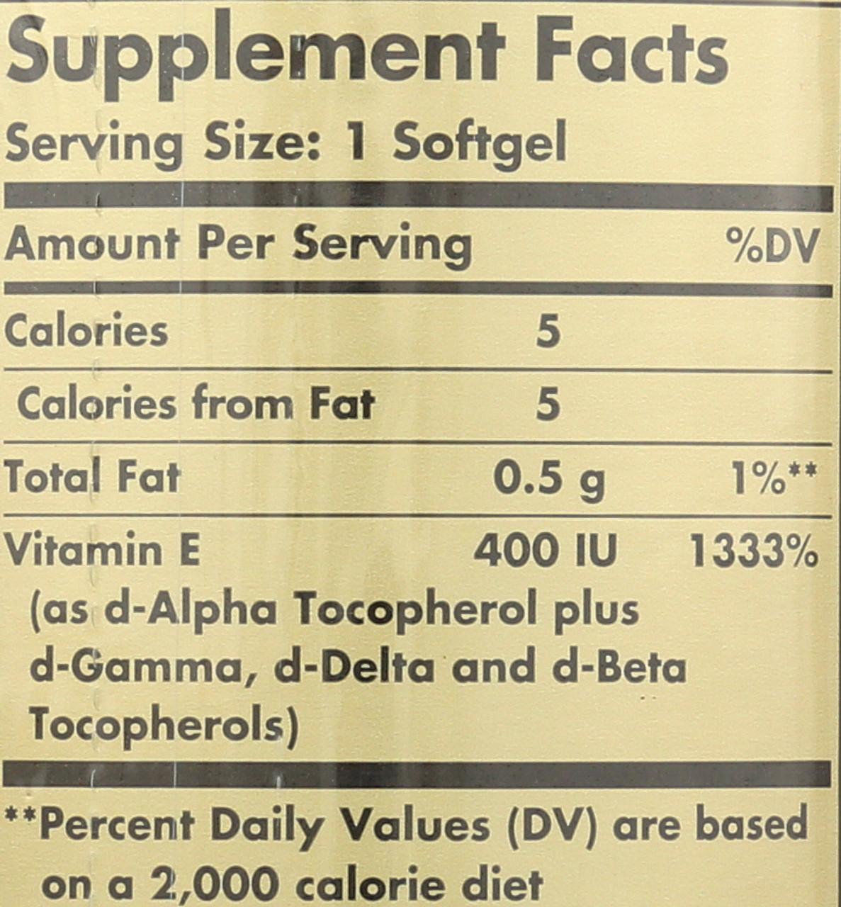 Vitamin E 400 IU 250 Mixed Softgels 400 IU d-Alpha Tocopherol & Mixed Tocopherols
