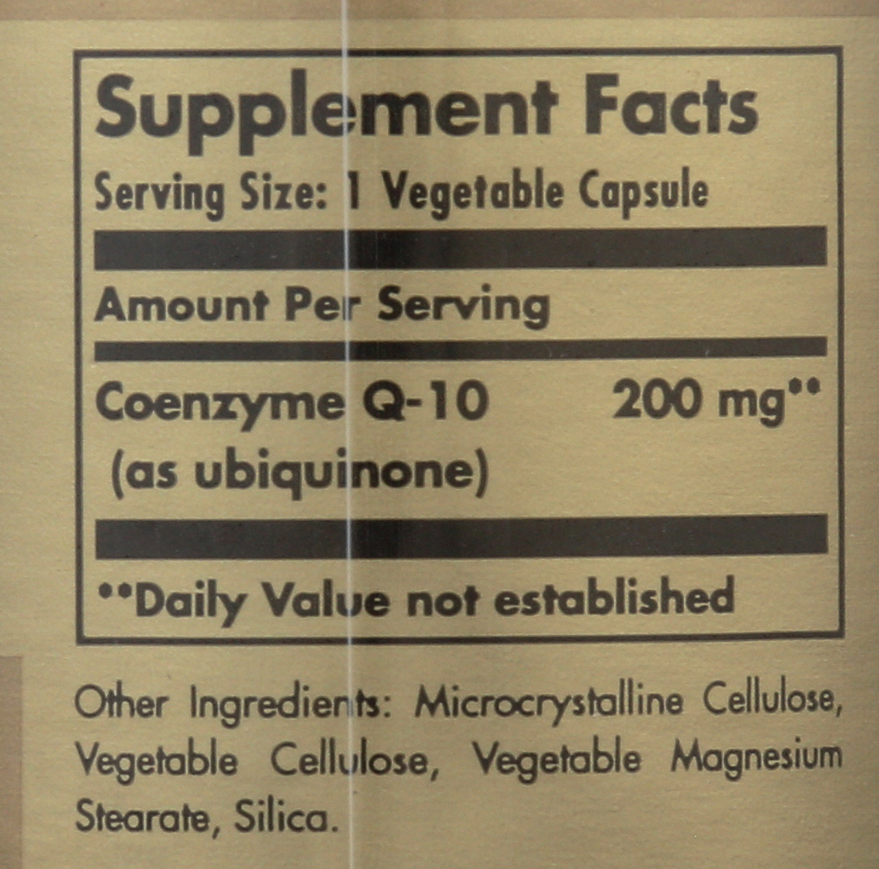 Vegetarian CoQ-10 200mg 30 Vegetable Capsules