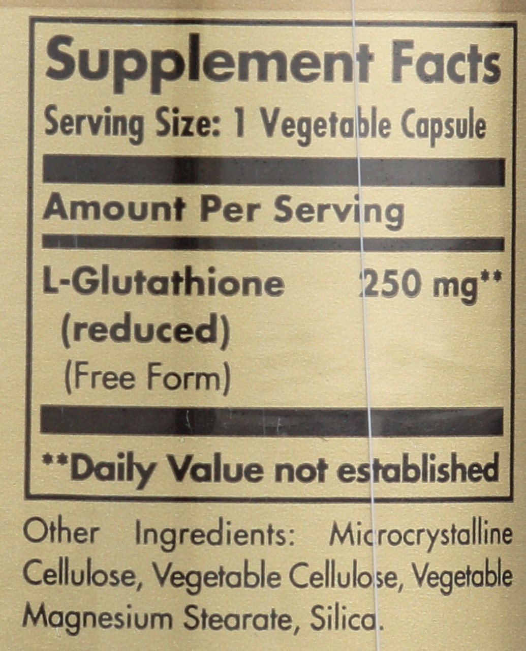 Reduced L-Glutathione 250mg 30 Vegetable Capsules