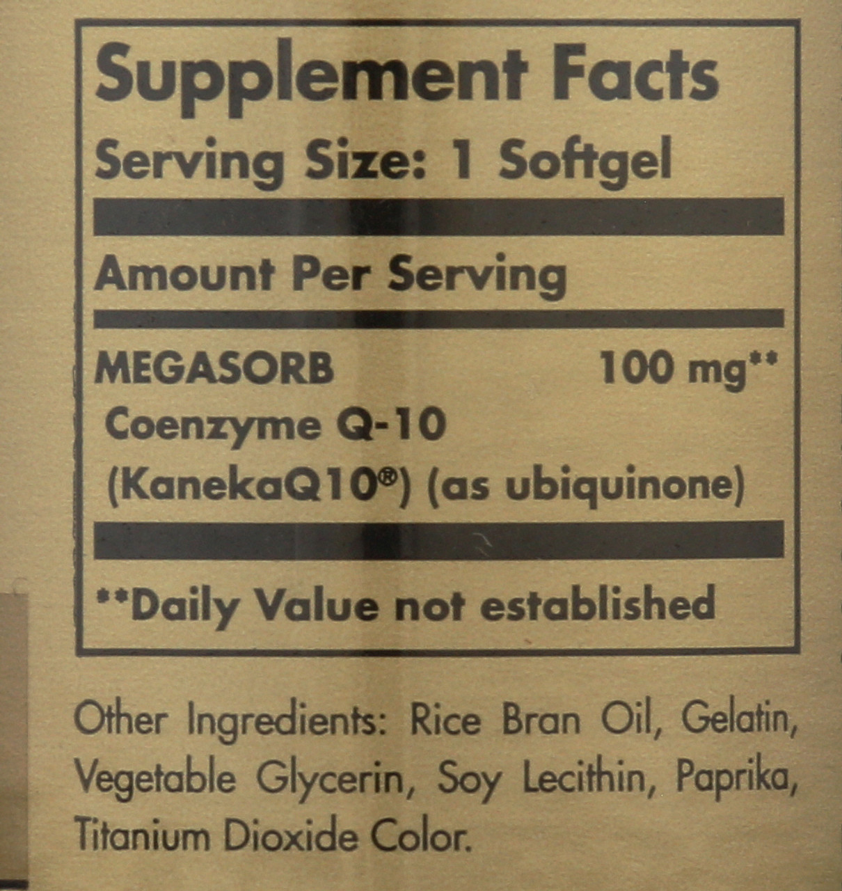 Megasorb CoQ-10 100mg 60 Softgels