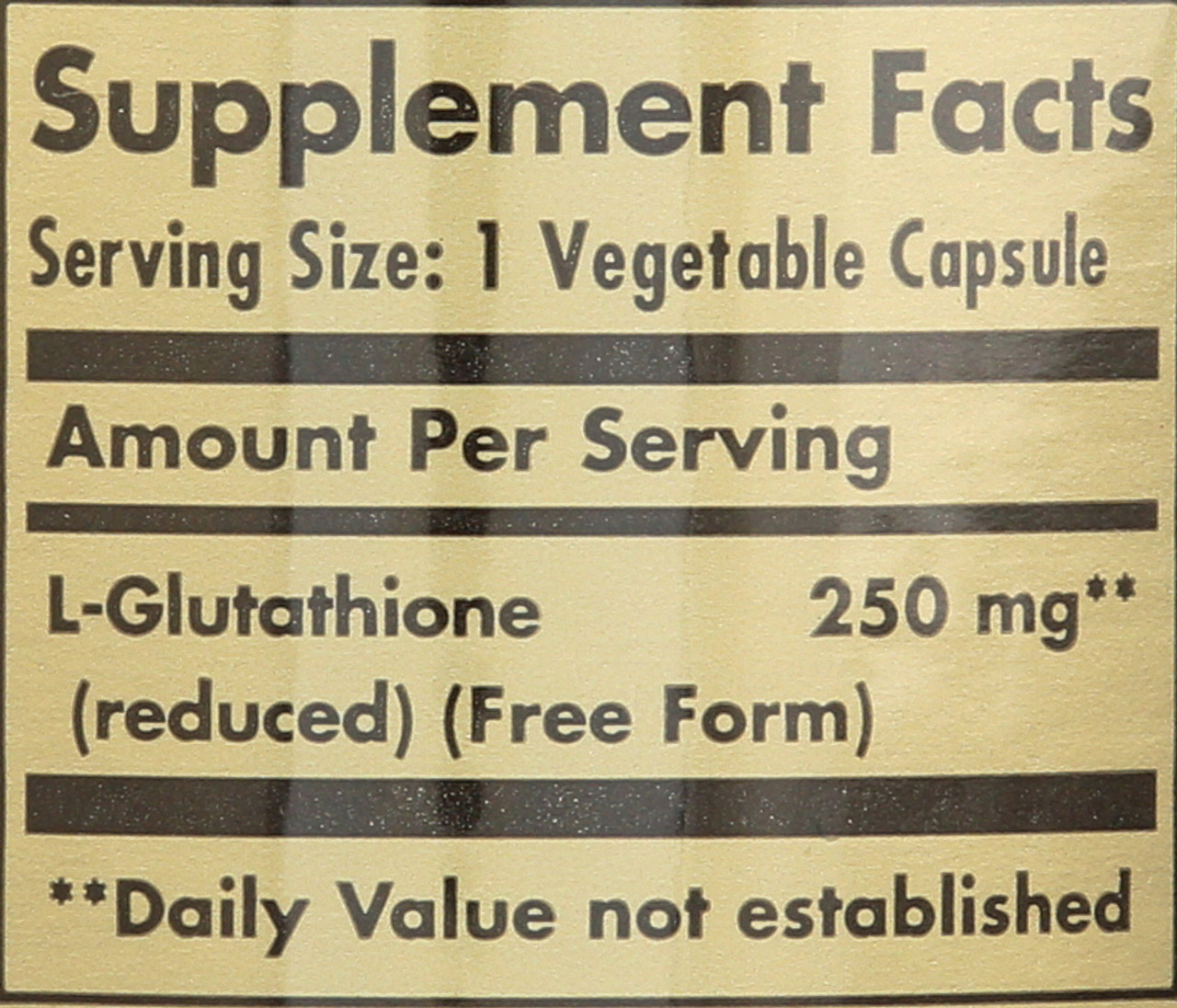 Reduced L-Glutathione 250mg 60 Vegetable Capsules