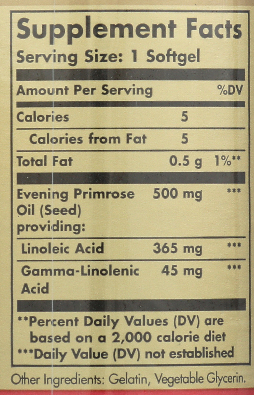 Evening Primrose Oil 500mg 90 Softgels