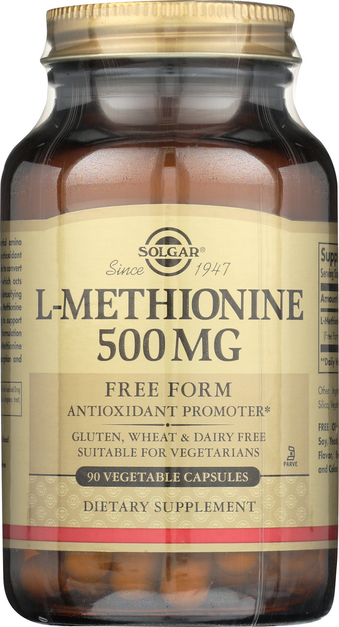 L-Methionine 500mg 90 Vegetable Capsules