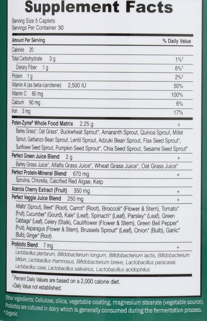 Perfect Food Green Label 150 Caplets