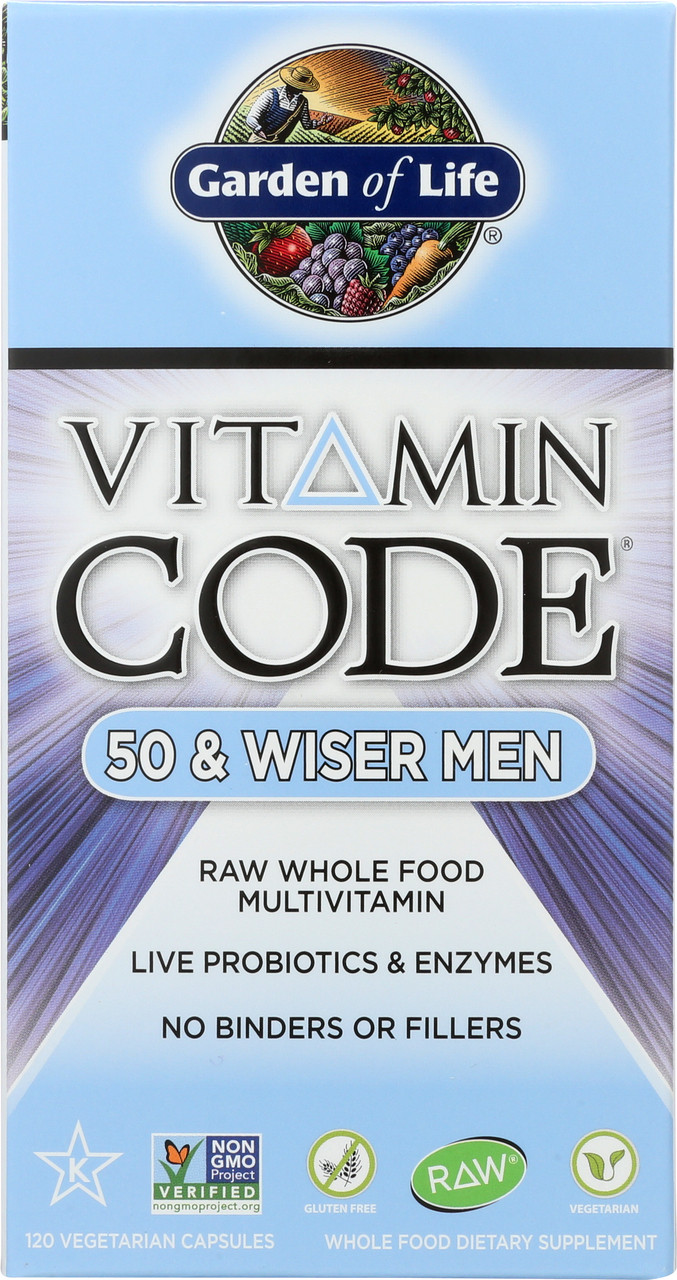 Vitamin Code 50 & Wiser Men's Multi 120 Capsules