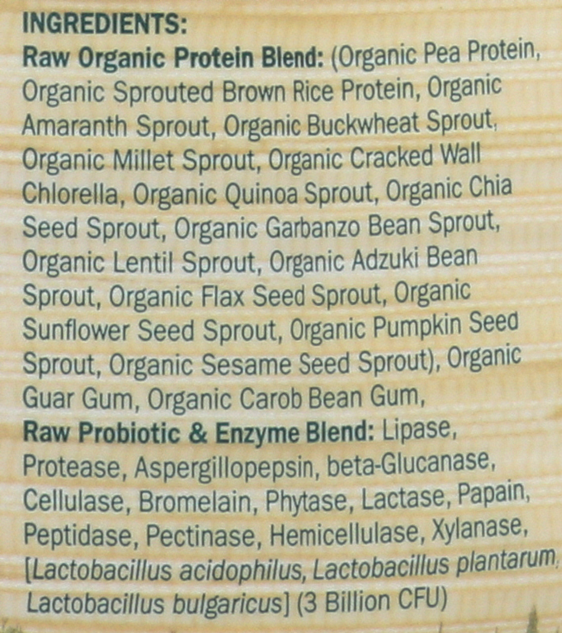 RAW Organic Protein 622g Powder