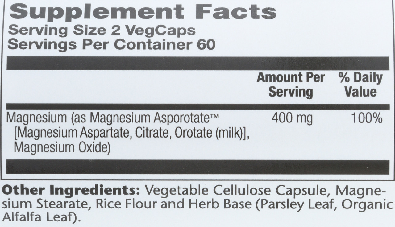 Magnesium Asporotate 120 Capsules