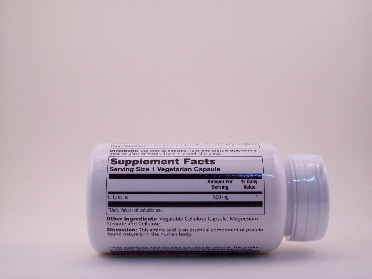 L-Tyrosine, Free Form 100 Capsules