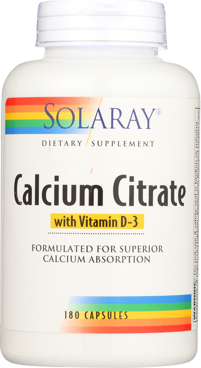 Calcium Citrate With Vitamin D-3 180 Capsules