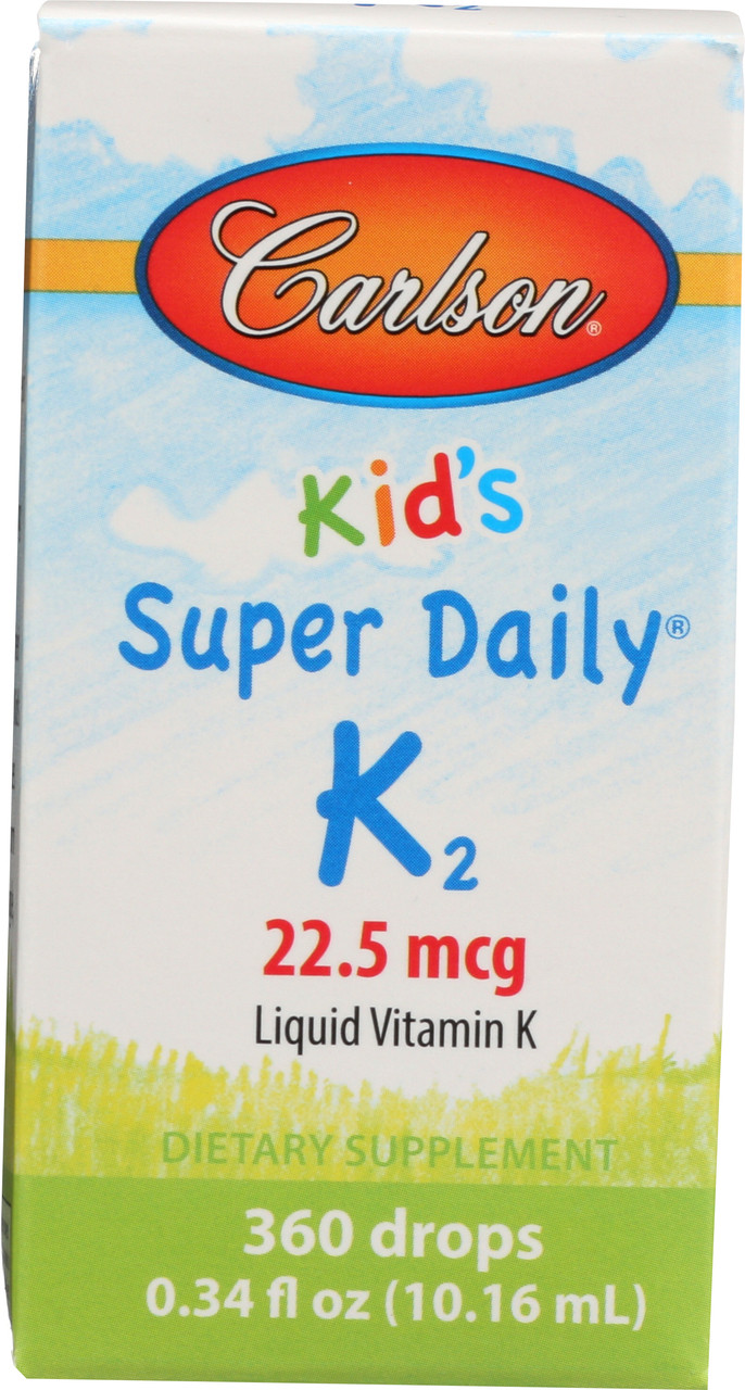 Kid'S Super Daily D3 + K2 - 25 Mcg Of Vitamin D3 + 22.5 Mcg Of Vitamin K2 As Mk-7 Per Drop - 360 Drops