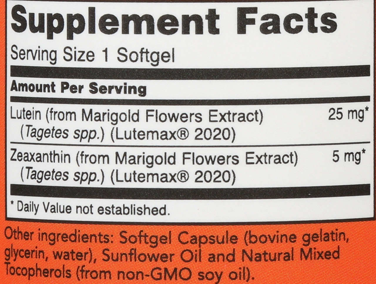 Lutein & Zeaxanthin (Lutemax 2020) 60 Softgels