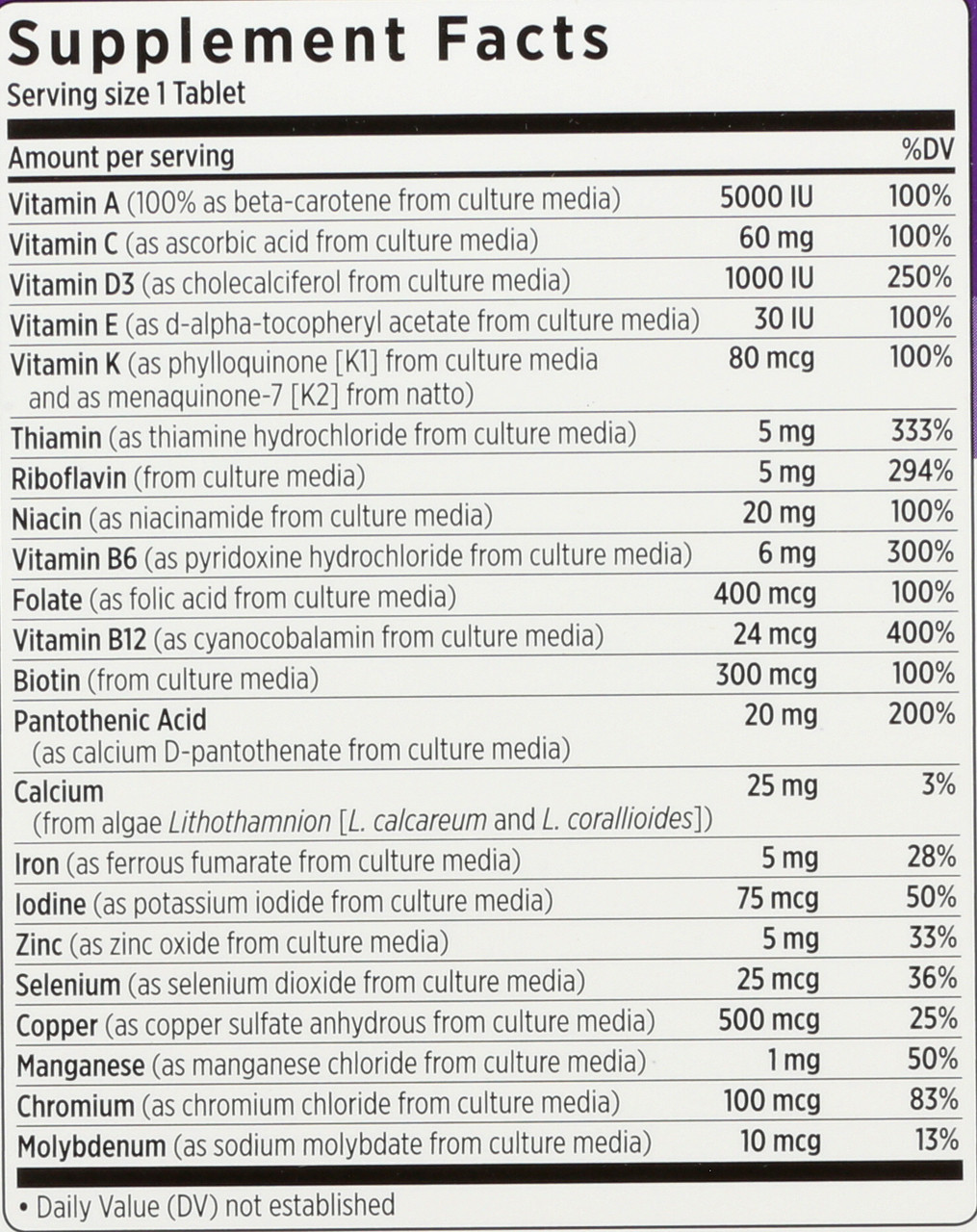 Only One  72 Tablets