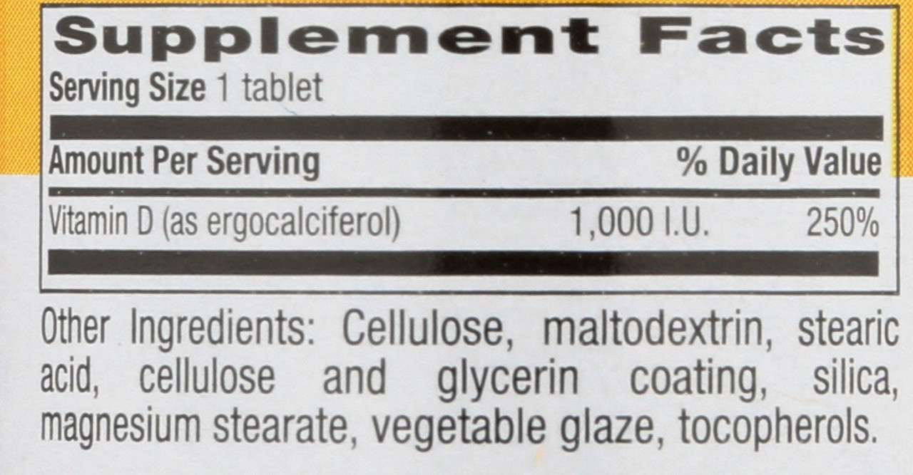 Dry Vitamin D 1000 Iu 100 Tablets